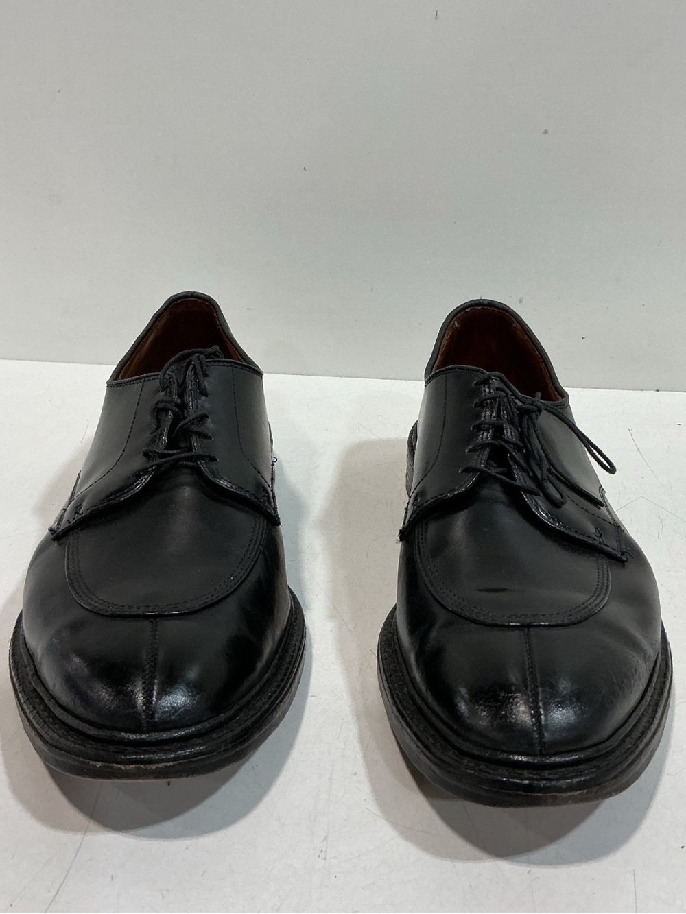 Men's Allen Edmonds Walton Black Leather Split Toe Lace-Up Dress Shoes Size 11.5